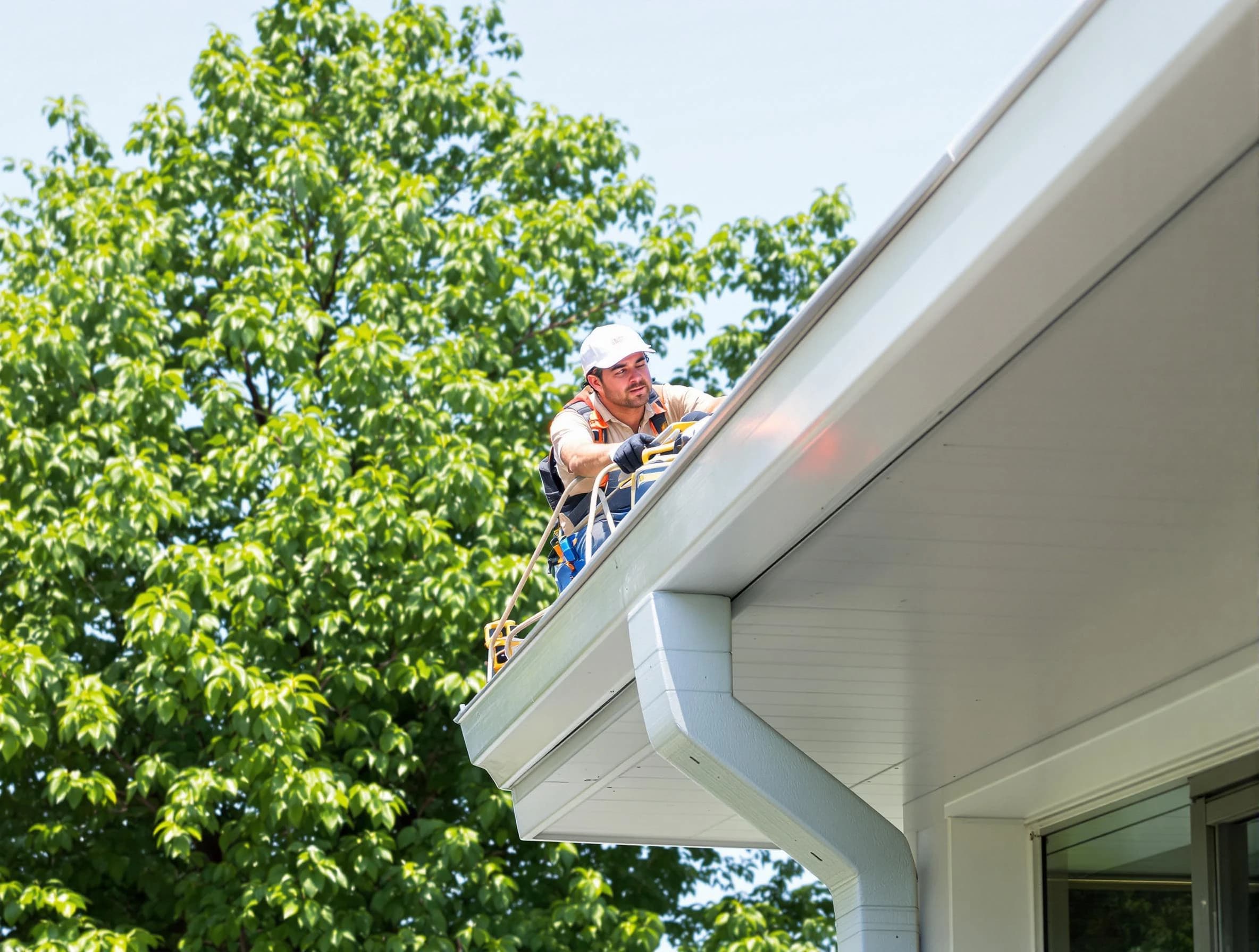 Broadview Heights Roofing Company expert examining roof shingles in Broadview Heights, OH